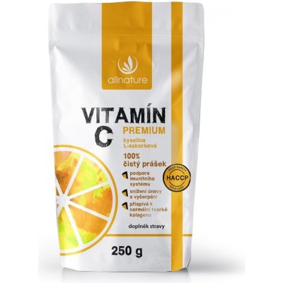 Allnature Vitamín C Premium 100% 250 g – Zbozi.Blesk.cz