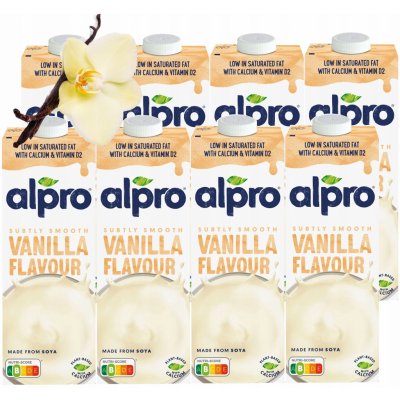 Alpro Sójový nápoj s vanilkovou příchutí 8 x 1 l – Zboží Dáma