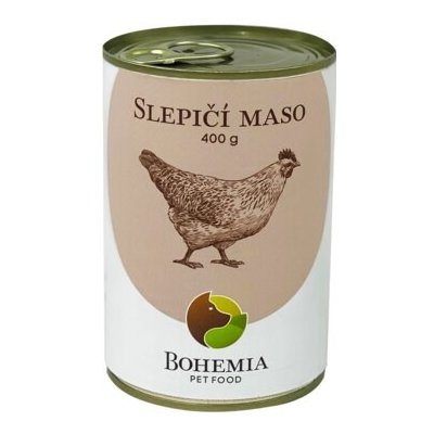 Bohemia Pet Food Slepičí maso ve vlastní šťávě Hmotnost: 400 g – Sleviste.cz