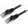 síťový kabel Gembird PP6A-LSZHCU-BK-15M Patch, S/FTP, 6a, drát, Cu, LSZH, 15m, černý