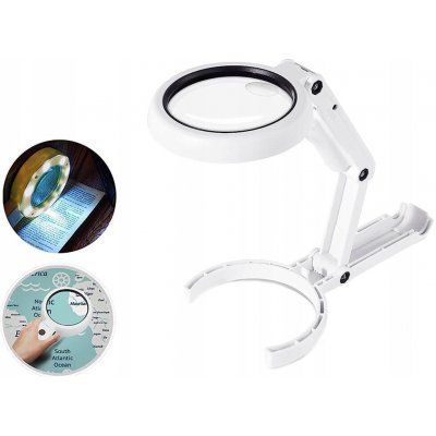 Verk 09152 Multifunkční lupa s LED osvětlením, zvětšení 11x, 5x – Zboží Dáma