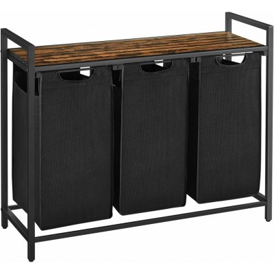 Songmics Vasagle Ovules 114 l černý/hnědý – Sleviste.cz