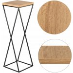 DekorStyle Květinový stojan LOFT 70 cm černý/dub lancelot – Sleviste.cz