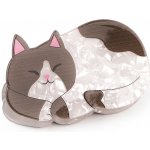 Skřipec do vlasů kočka Varianta: 2 béžová tmavá, Balení: 1 ks – Zboží Dáma