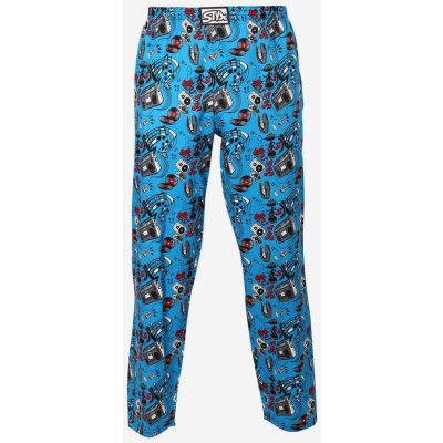 Styx DKP1558 hudba pánské pyžamové kalhoty modré