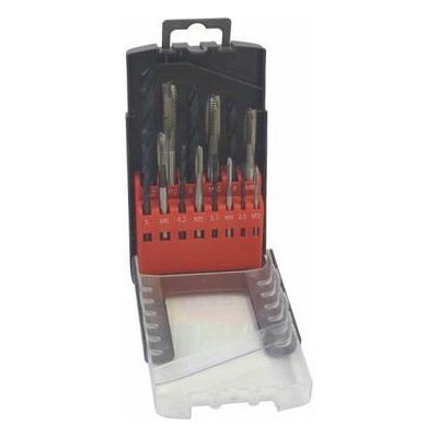 NÁSTROJE CZ sada vrtáků a závitníků M3-M12, ČSN 221121, PN8 přímá drážka SV1121RNHSS-14PA – Zboží Mobilmania