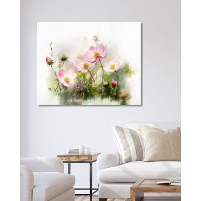 ZUTY Obrazy na stěnu - Růžová magnólie na louce Rozměr: 80x100 cm, Rámování: vypnuté plátno na rám