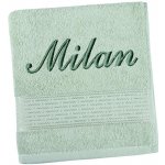 Bellatex Froté ručník proužek s výšivkou jména mint 50 x 100 cm – Zboží Dáma