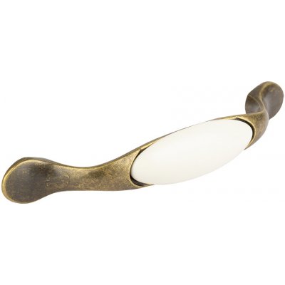 TULIP Gipa 96 mm starozlatá/porcelán bílý – Sleviste.cz