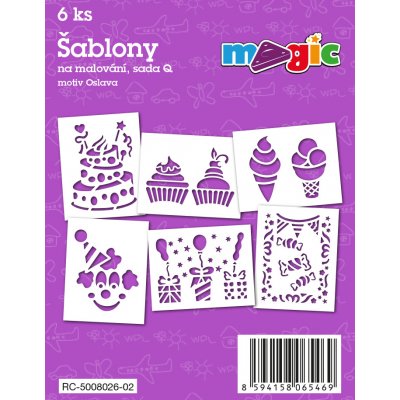 Papírové šablony sada Q Oslava – Sleviste.cz