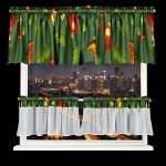 Vánoční dekorační SET - závěs + záclony s řasící páskou VITRA zelená různé rozměry MyBestHome – Zboží Dáma