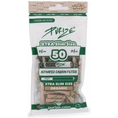 Purize XTRA slim 6 mm filtry organic sáček 50 ks – Zboží Mobilmania
