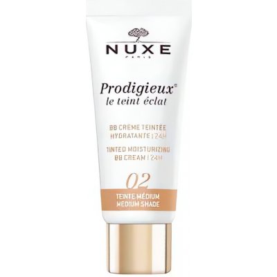 Nuxe Rozjasňující BB krém Prodigieux Le Teint Eclat Tinted Moisturising BB Cream 24H 3 Dark 30 ml – Zboží Mobilmania