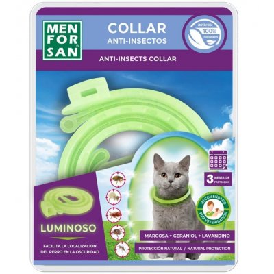 Menforsan antiparazitní luminiscenční obojek pro kočky 33 cm – Zboží Dáma