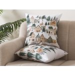 Xpose ZASNĚŽENÁ VESNICE digitální tisk 2 ks Bavlna 43 x 43 cm – Zboží Dáma