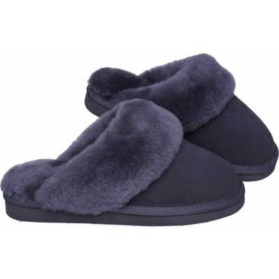 Kreibich&Heitmann kožešinové pantofle PRAKTIK šedé šedá – Zboží Dáma