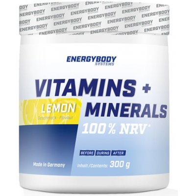 EnergyBody Vitamins + Minerals 300 g lemon – Zbozi.Blesk.cz