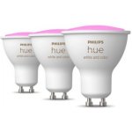 Philips LED žárovka GU10 Hue 3ks 4,3W 50W White and Color Ambiance 2000-6500K/RGB stmívatelná – Zboží Živě