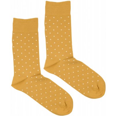 Ponožky s puntíky Žluté