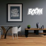 SABLIO Samolepka na zeď nápis BOOM rozměry 60x30 cm – Zboží Dáma