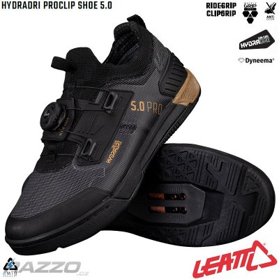 Leatt MTB HydraDri 5.0 ProClip Shoe black – Zboží Mobilmania