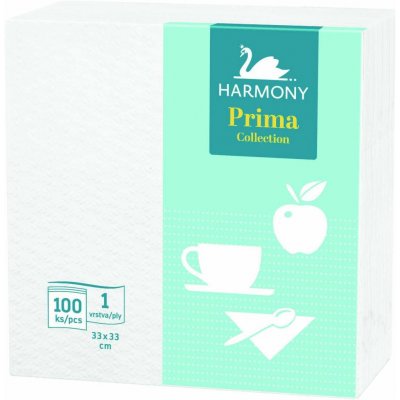 Harmony Papírové ubrousky 1-vrstvé PRIMA 33x33cm 100ks 1498 – Zboží Dáma