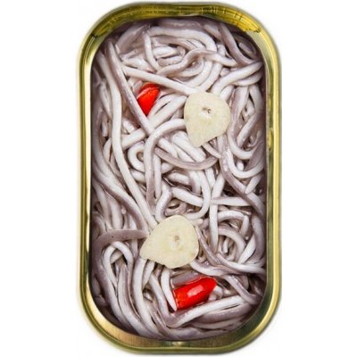 Vigilante Úhoříci Surimi tipo angula pikantní na česneku 110 g – Zboží Dáma