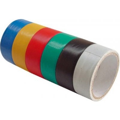 Extol Craft (9550) PVC, sada 6ks, 19mm x 18m (3m x 6ks), tloušťka 0,13mm, 6 barev