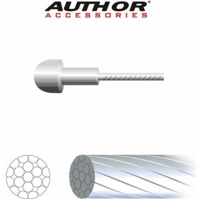 AUTHOR Lanko brzdové ABS-Lb-Road 1,5x2000mm (stříbrná) – Zboží Mobilmania