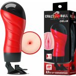 Pretty Love Crazy Bull Delia Vagina 12 / Voice - Vibrační masturbátor s přísavkou a hasovým ovládáním – Zboží Mobilmania