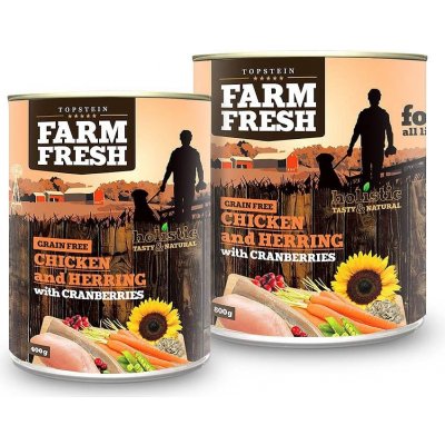 Topstein Farm Fresh CHICKEN & HERRING & CRANBERRIES 400 g – Zboží Mobilmania