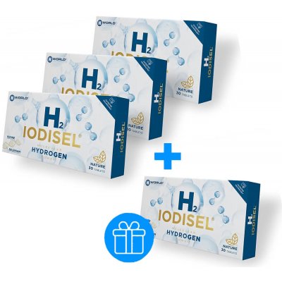 H2 Iodisel jódové tablety 90 tablet 3 balení + ZDARMA H2 Iodisel 30 tablet