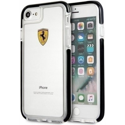 Pouzdro FERRARI Apple iPhone 7 / 8 / SE 2020 / SE 2022 - plastové / gumové - černé / průhledné – Zbozi.Blesk.cz