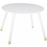 Atmosphera for kids Dětský bílý kulatý stůl, průměr 60 cm, výška 43 cm – Zboží Dáma