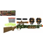 Teddies pistole puška se zaměřovačem plast 51cm + pěnové náboje 8ks brýle na kartě 21x62x3cm – Sleviste.cz