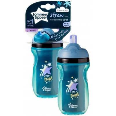 Tommee Tippee hrníček s brčkem modrý 260ml