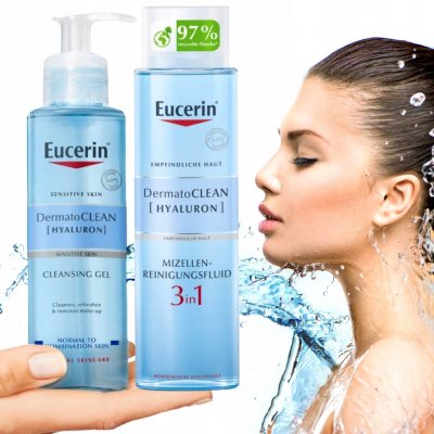 Eucerin DermatoClean Hyaluron Micellar Water 3in1 čisticí micelární voda 400 ml – Zboží Dáma