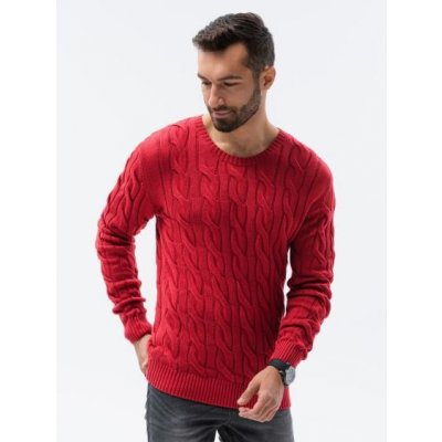 Pánský svetr E195 červená – Zboží Mobilmania