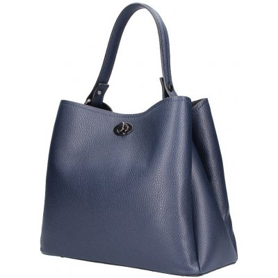 Made in Italy kožená kabelka do ruky 232 tmavěmodrá – Zboží Dáma