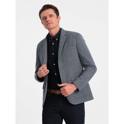 Men's jacket with elbow patches navy blue – Zboží Mobilmania