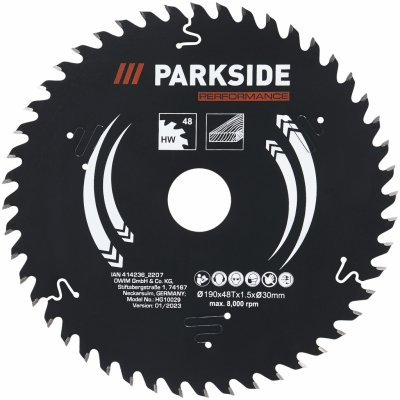 PARKSIDE Pilový kotouč 190 mm 48 zubů PKSBP 19048 A1 – Zboží Mobilmania