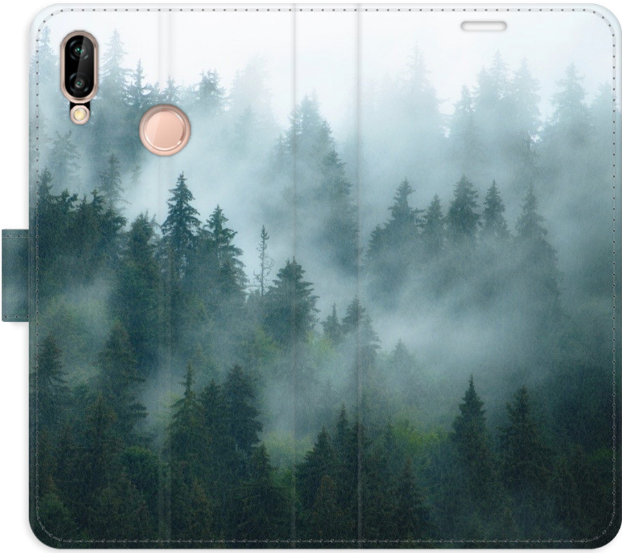 Pouzdro iSaprio Flip s kapsičkami na karty - Dark Forest Huawei P20 Lite
