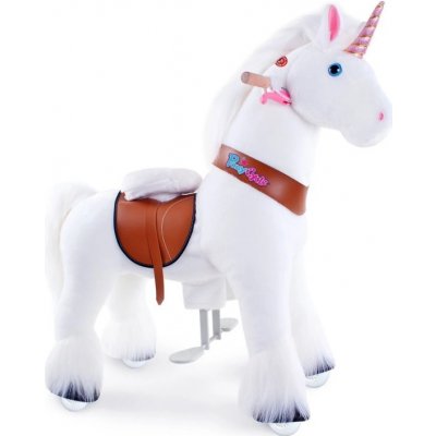 PonyCycle bílý jednorožec s brzdou velký – Sleviste.cz
