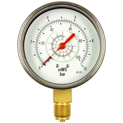 SUKU Manometr diferenční typ 5630 D 100 0 - 16 bar G1/2" – Zboží Mobilmania