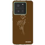 Picasee silikonové Xiaomi 13T Pro - Brown flowers čiré – Zboží Živě