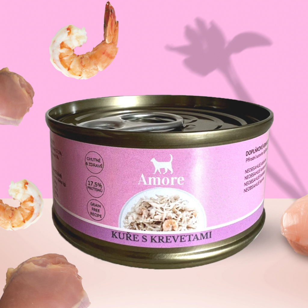 Amore cat kuře s krevetami 70 g