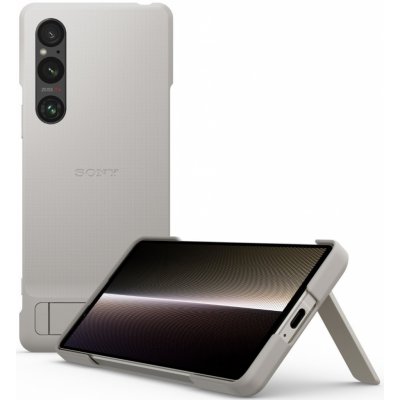 Pouzdro Sony Xperia Stand Cover pro Xperia 1 V 5G šedé XQZCBDQH.ROW – Zboží Mobilmania