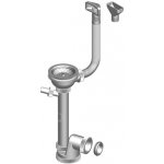 SLOVPLAST dřezový sifon T-735 PBZ s přepadem, nerez – Zboží Dáma