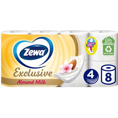 ZEWA "Exclusive" 4vrstvý 8 ks almond milk – Hledejceny.cz