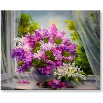 Malování podle čísel Květina v okně – Sleviste.cz